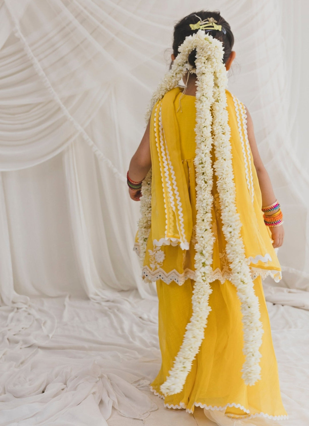 Chotibuti Yellow Chanderi Kurta Sharara SetFabilicious Fashion