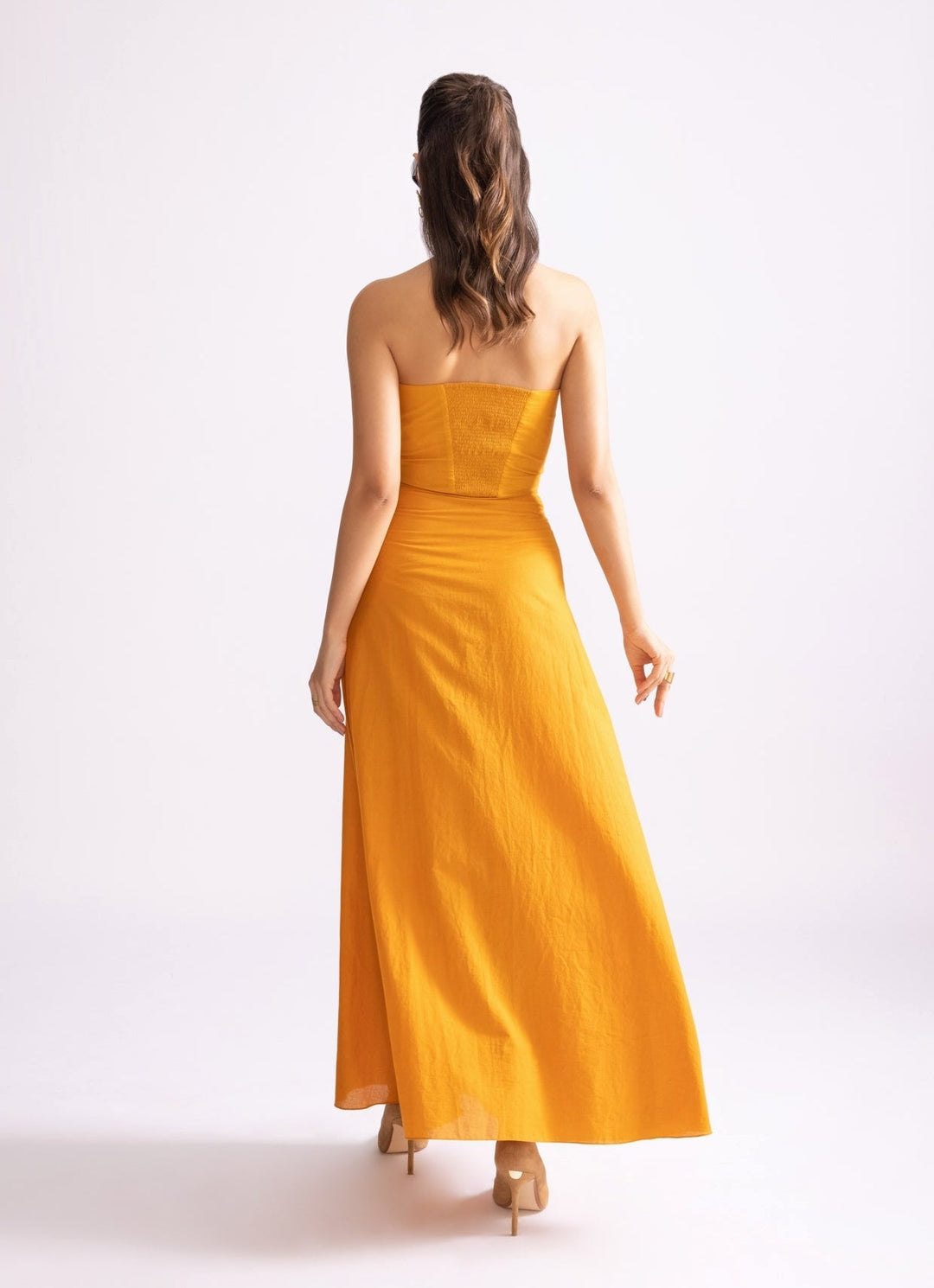 Yellow Daisy Print Dress Saaksha & Kinni - Fabilicious Fashion