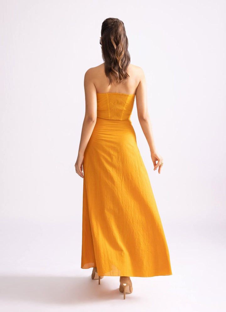 Yellow Daisy Print Dress Saaksha & Kinni - Fabilicious Fashion