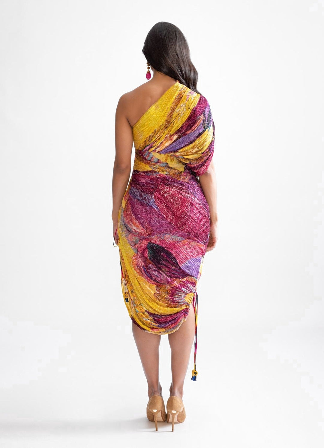 Yellow Daisy Print Dress Saaksha & Kinni - Fabilicious Fashion