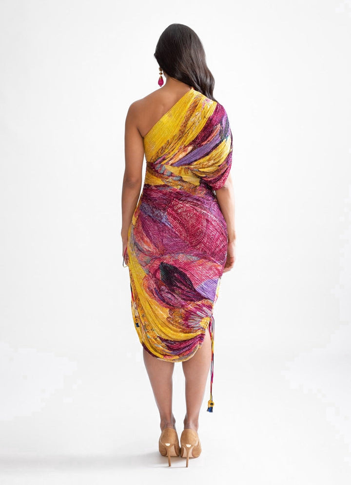 Yellow Daisy Print Dress Saaksha & Kinni - Fabilicious Fashion