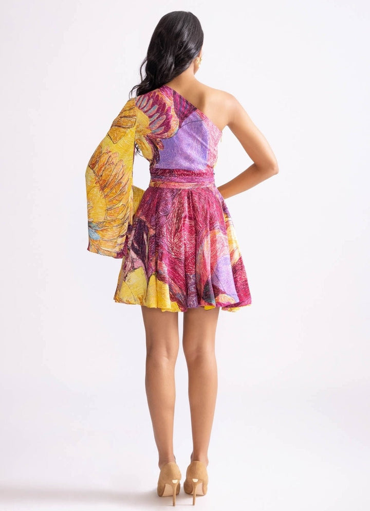 Yellow Daisy Print Dress Saaksha & Kinni - Fabilicious Fashion