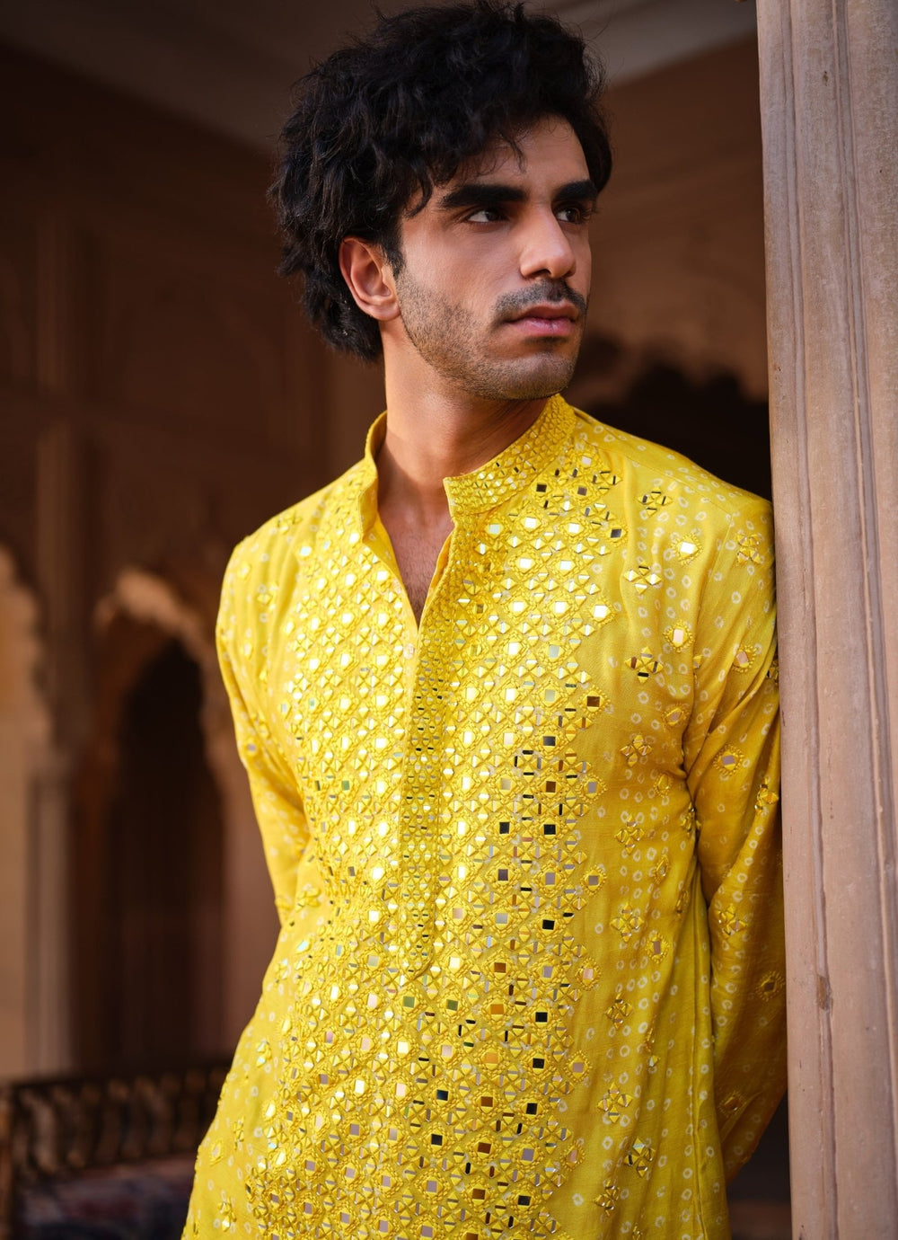 Darzi House Yellow Dupion Silk Kurta Set with DupattaFabilicious Fashion