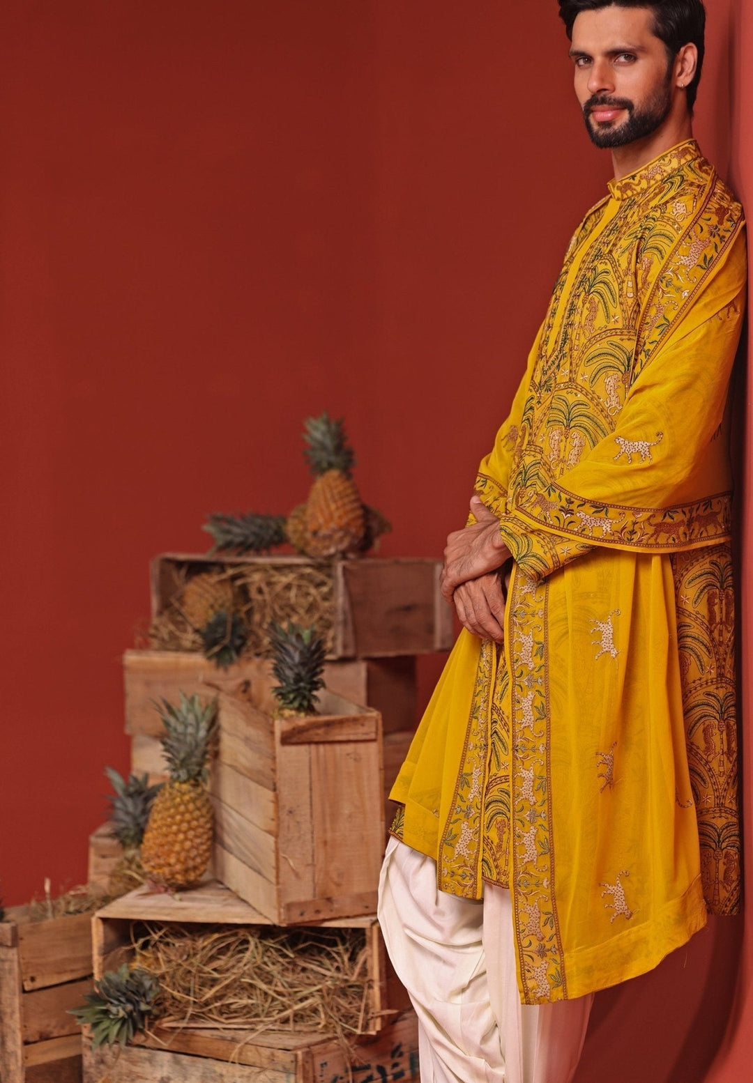 Yellow Embroidered Kurta Patiala Pant Set Kalpraag - Fabilicious Fashion