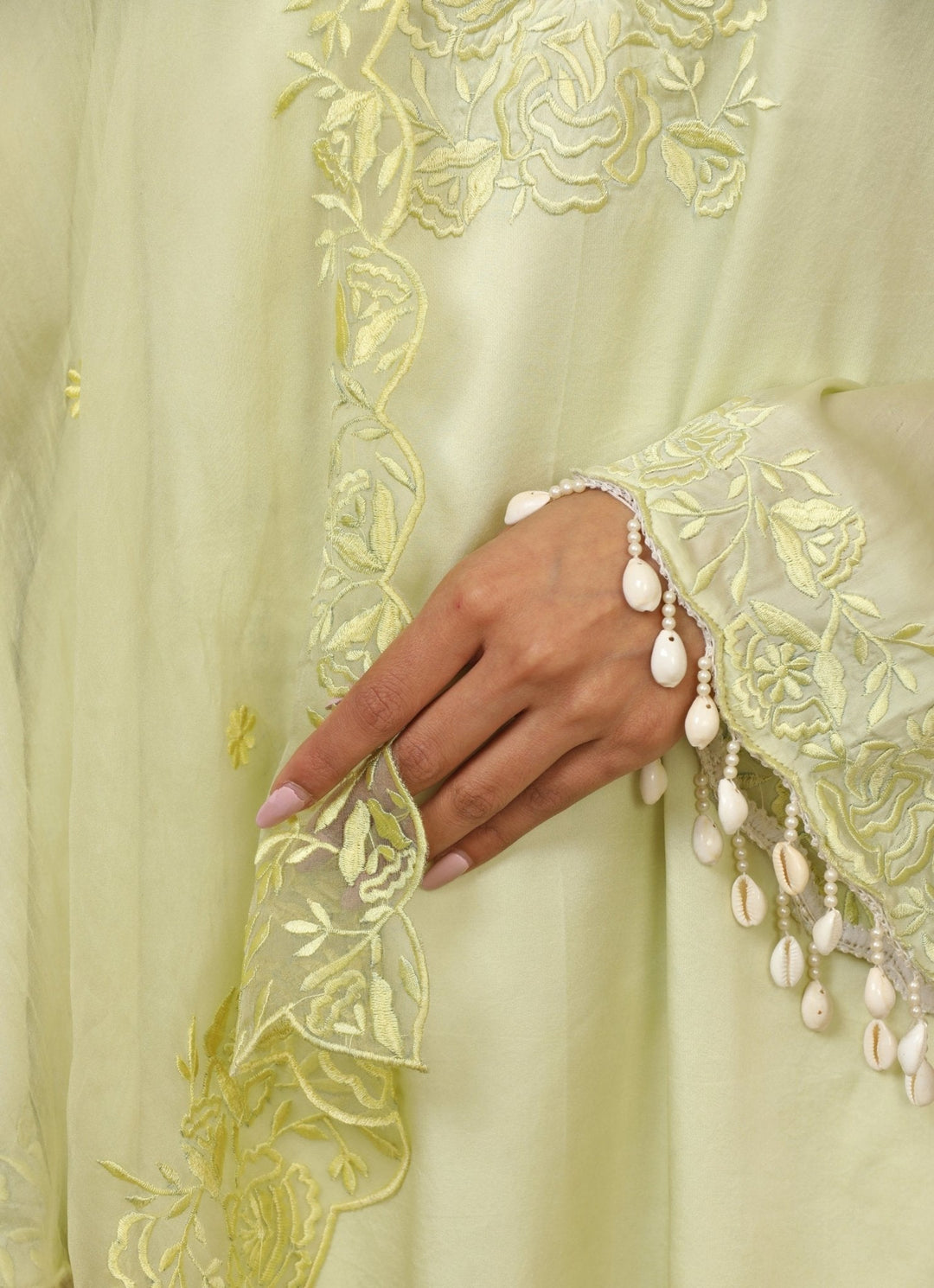 Yellow Embroidered Satin Kurta Salwar Set Esha Koul - Fabilicious Fashion