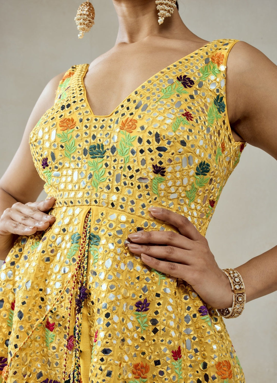 Nitika Gujral Yellow Georgette Peplum Sharara SetFabilicious Fashion