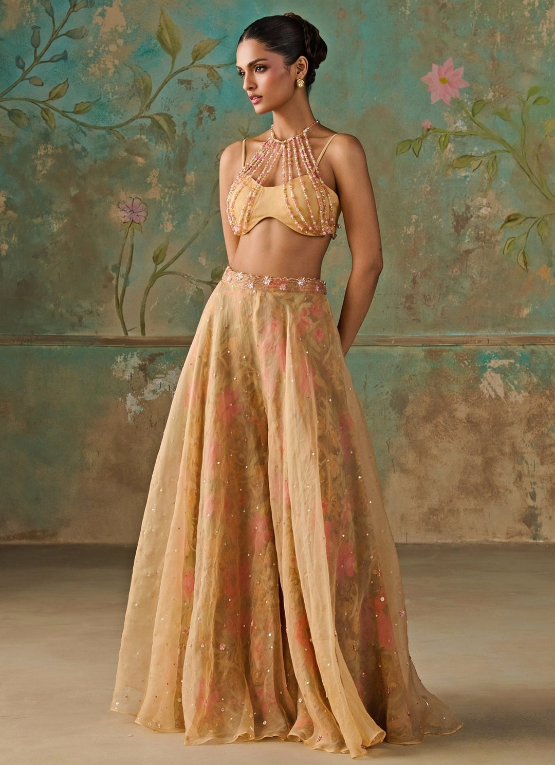 Zoon Tribe Yellow Organza Blouse Sharara SetFabilicious Fashion