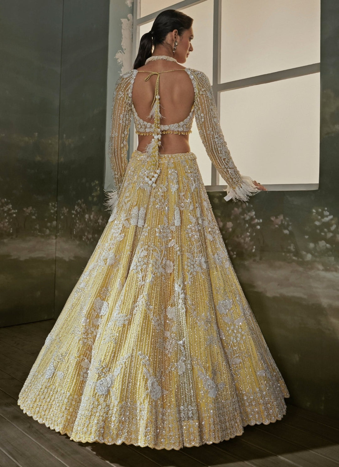 Yellow Soft Net Lehenga Set Nitika Gujral - Fabilicious Fashion