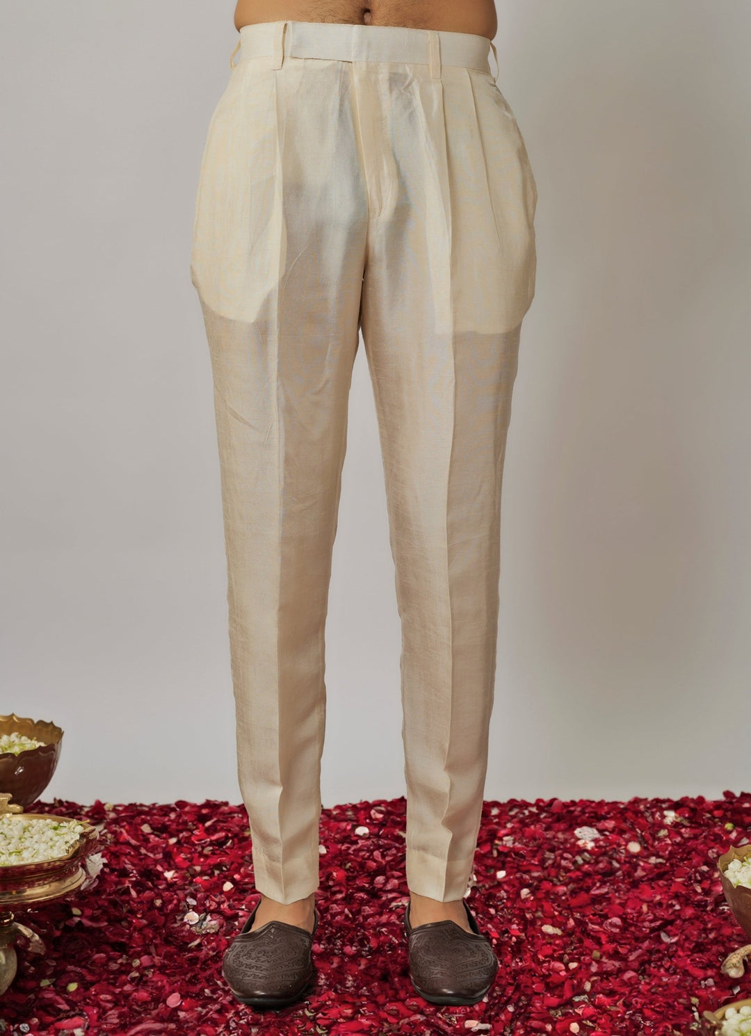Yellow Thread Embroidered Kurta Pant Set Renee Label - Men - Fabilicious Fashion