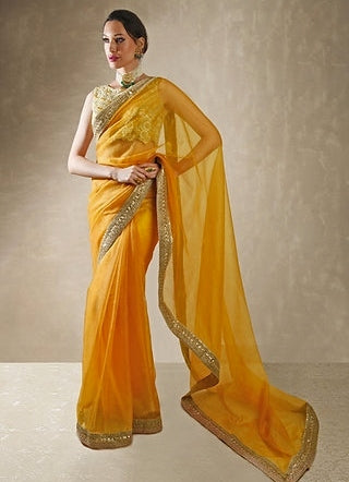 Haldi Yellow Saree