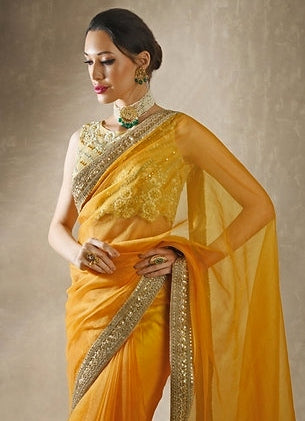 Haldi Yellow Saree