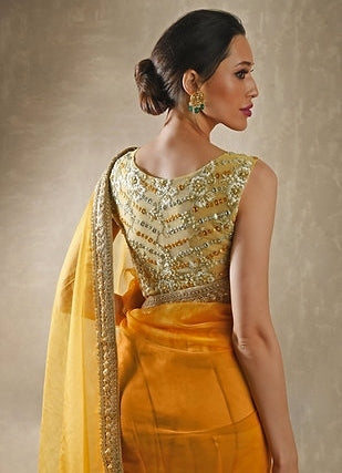 Haldi Yellow Saree