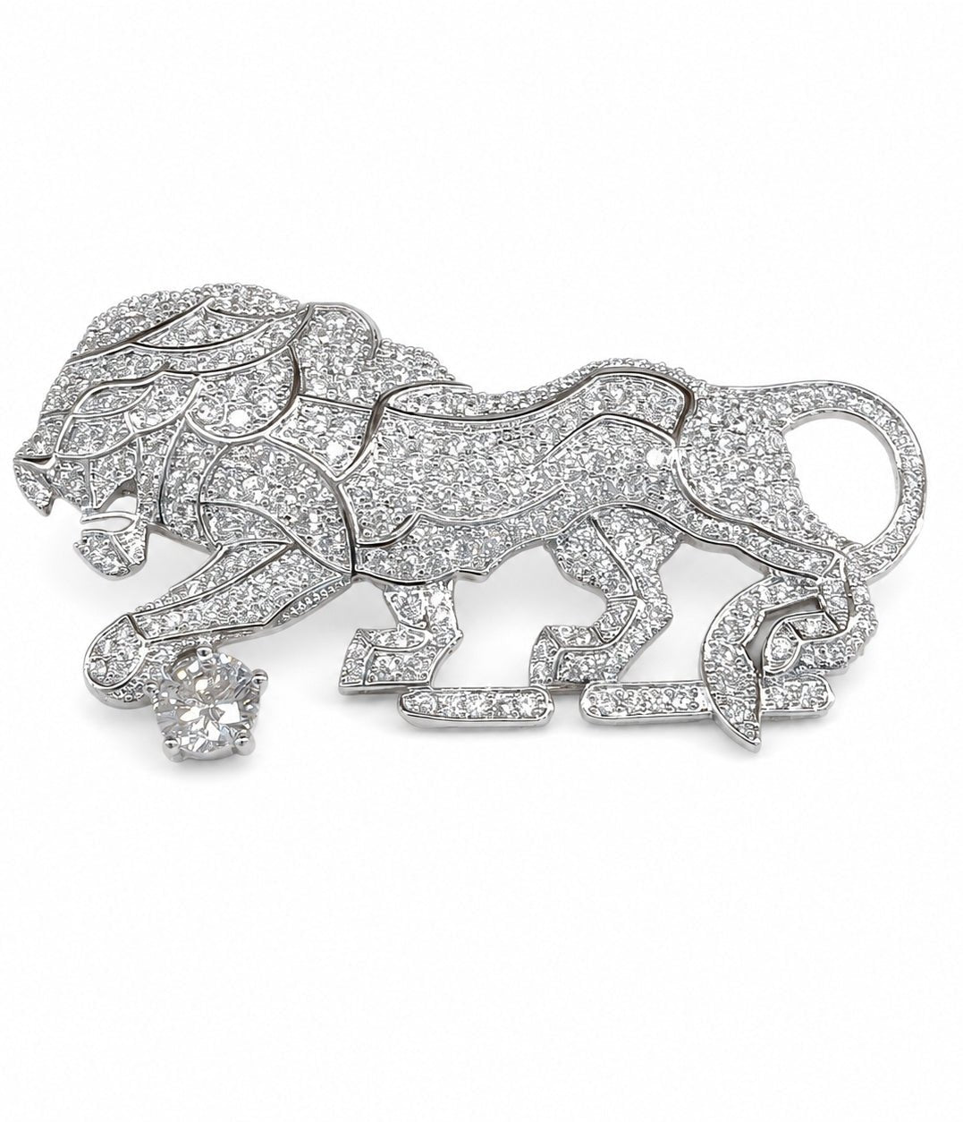 Vivinia By Vidhi Mehra Zircon Lion Motif BroochFabilicious Fashion