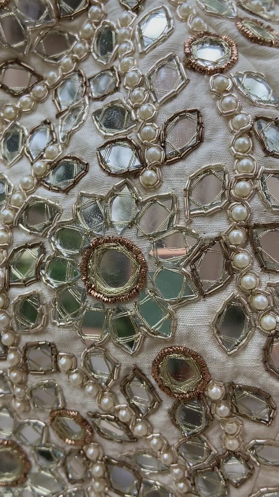 Ivory And Mirrorwork Kalidar Set