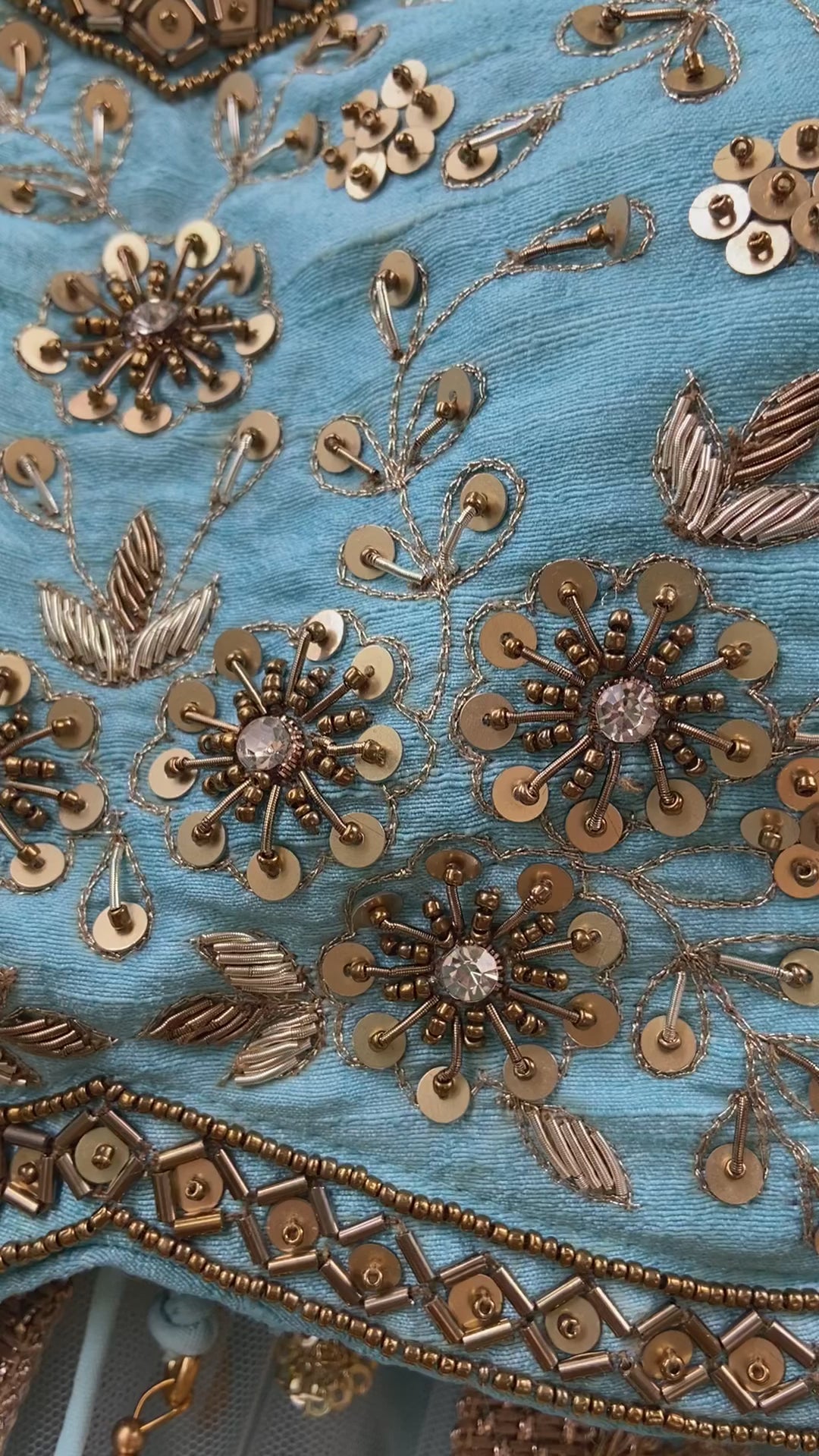 Sky Blue Embroidered Set
