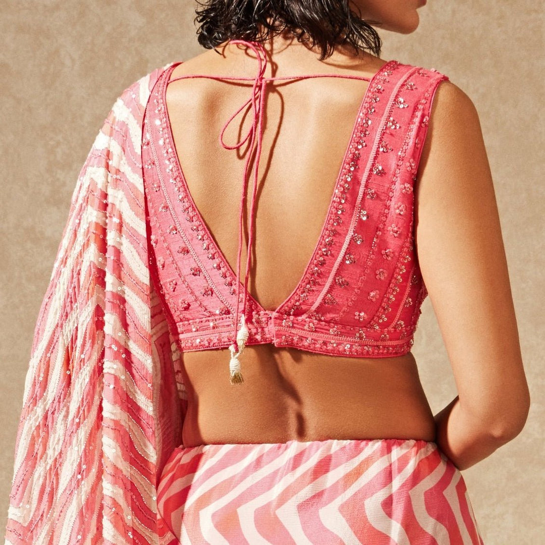 Akira Pink Saree Chamee n Palak - Fabilicious Fashion