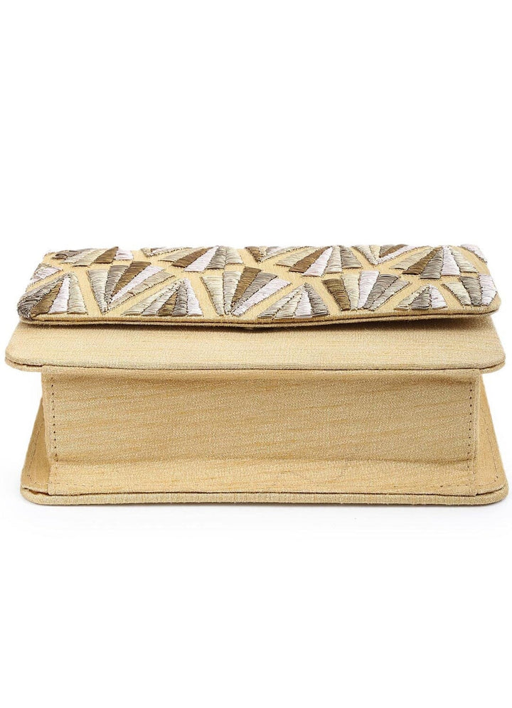All Shades Of Gold Clutch The Purple Sack - Fabilicious Fashion