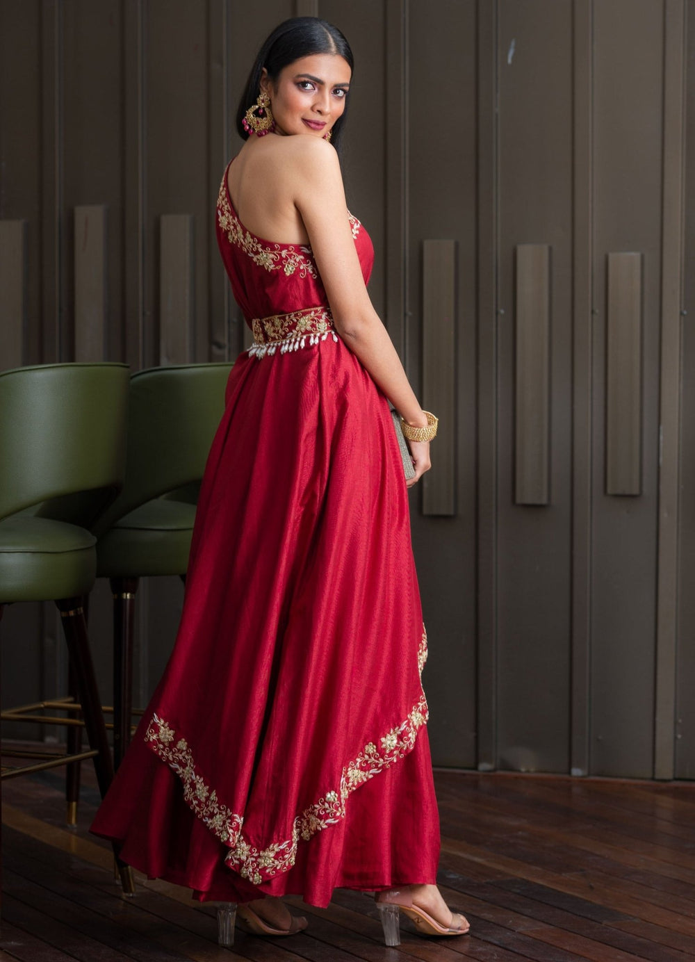 Amber One Shoulder Gown Rashika Sharma - Fabilicious Fashion