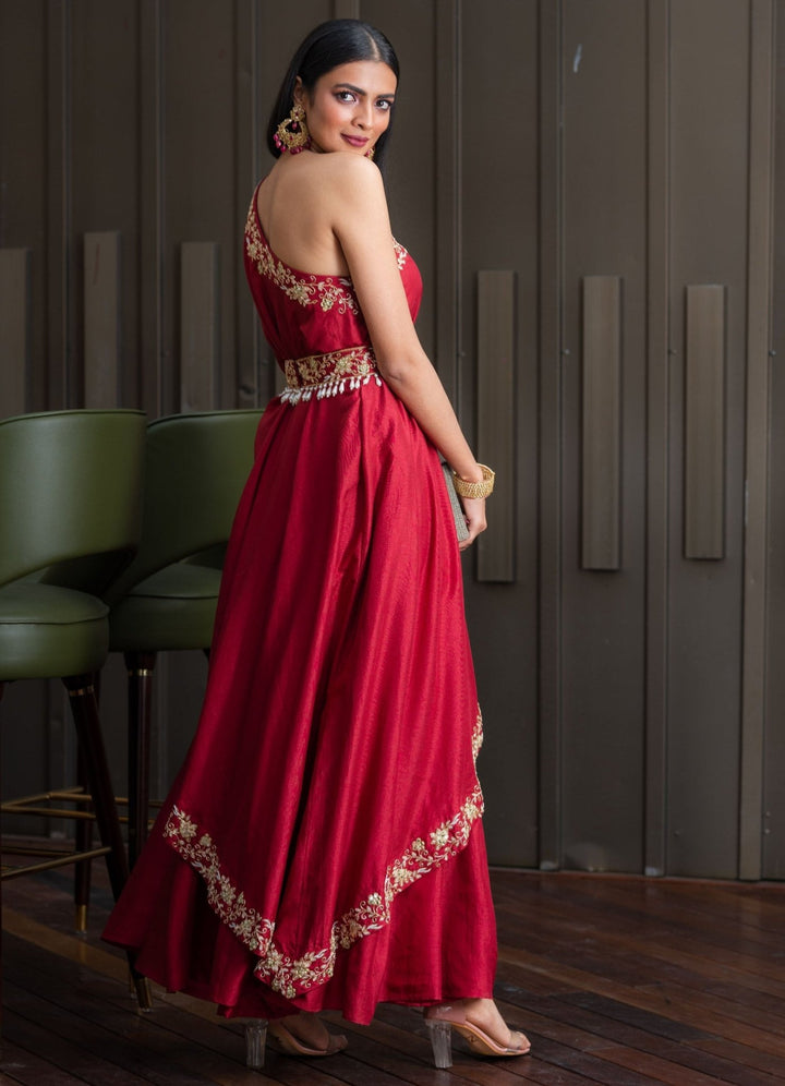 Amber One Shoulder Gown Rashika Sharma - Fabilicious Fashion