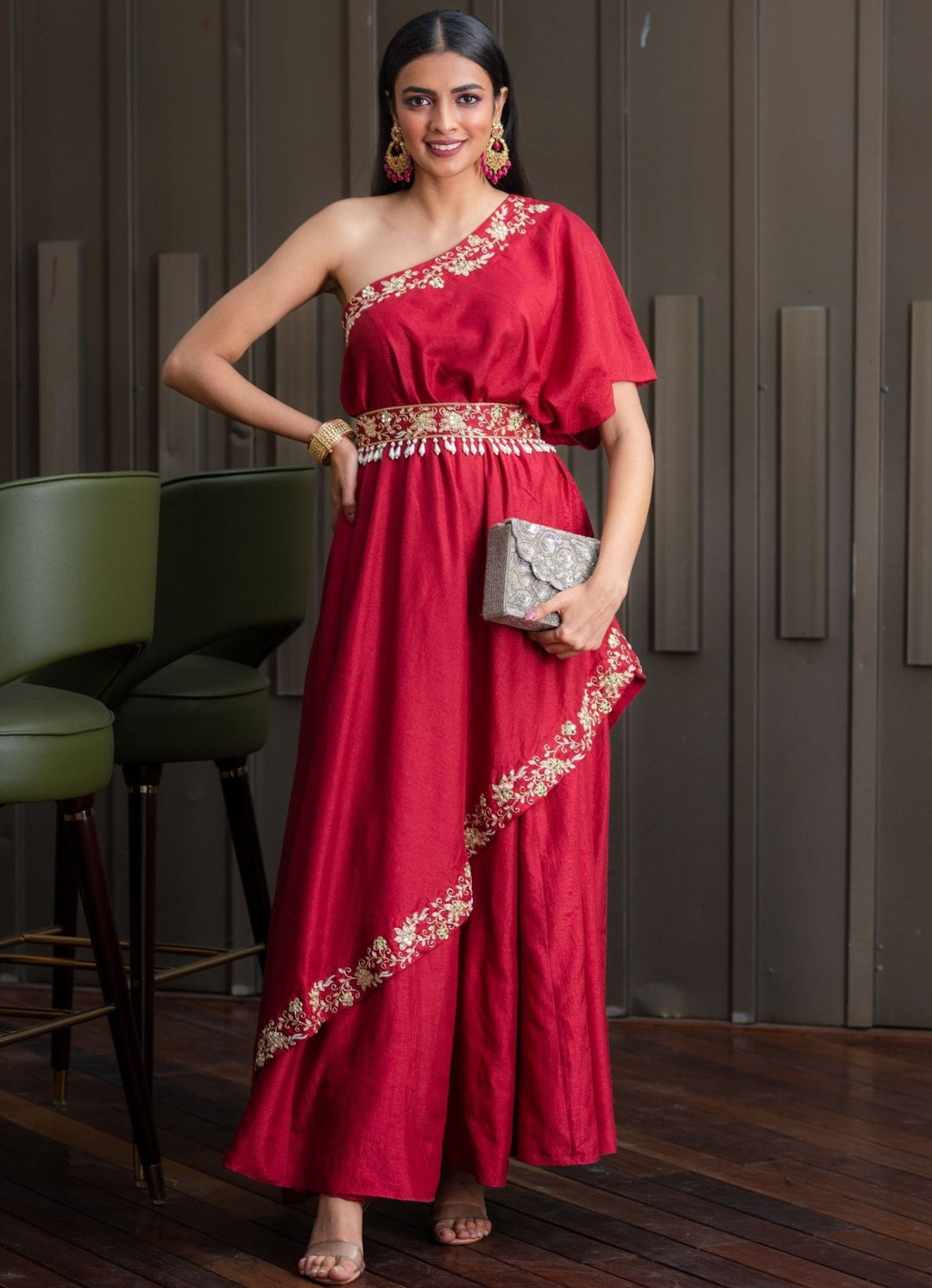 Amber One Shoulder Gown Rashika Sharma - Fabilicious Fashion
