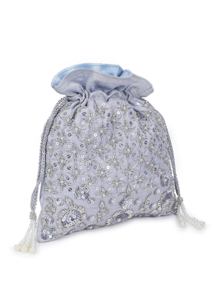 Aqua Sky Potli The Purple Sack - Fabilicious Fashion