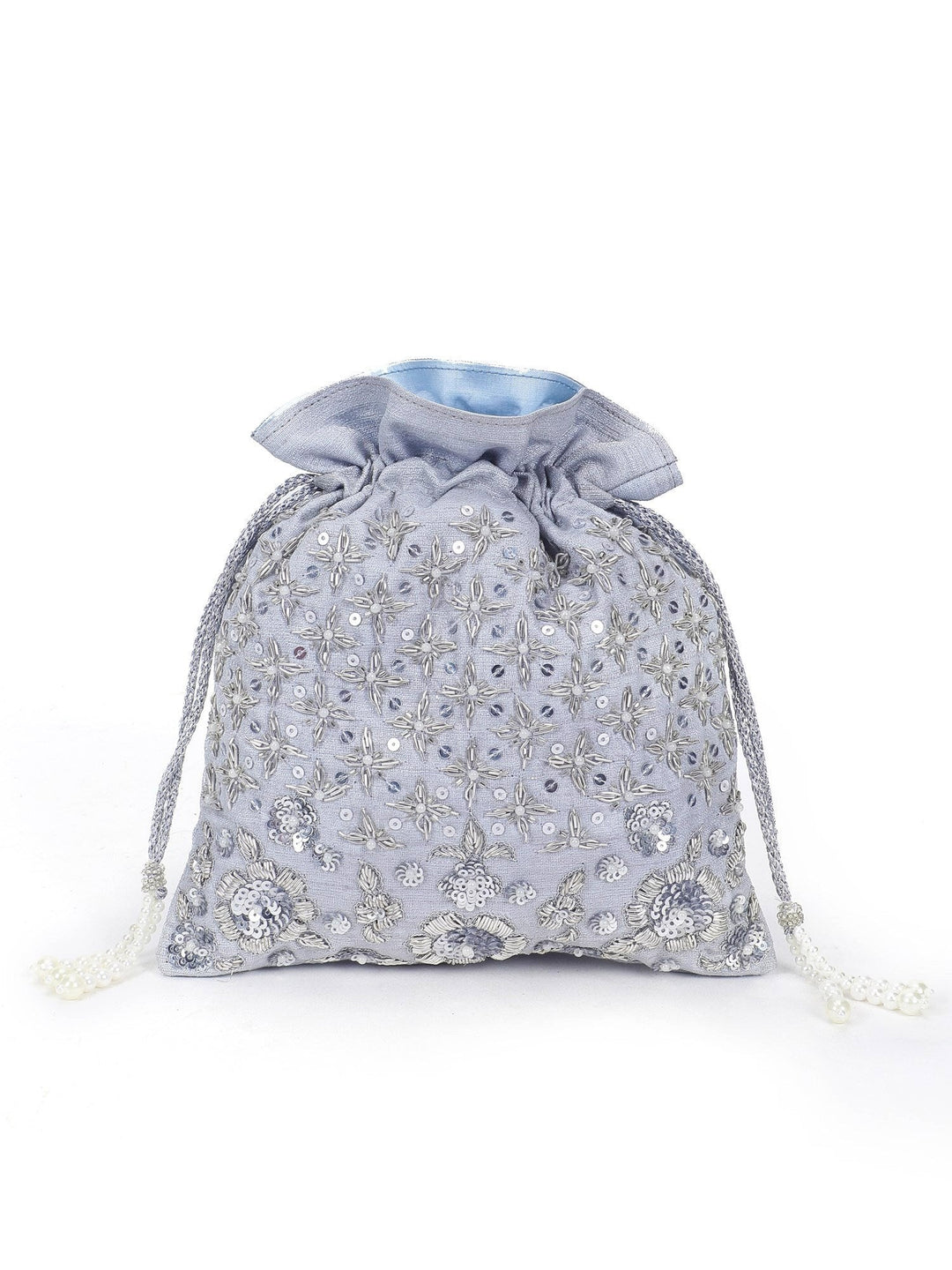 Aqua Sky Potli The Purple Sack - Fabilicious Fashion