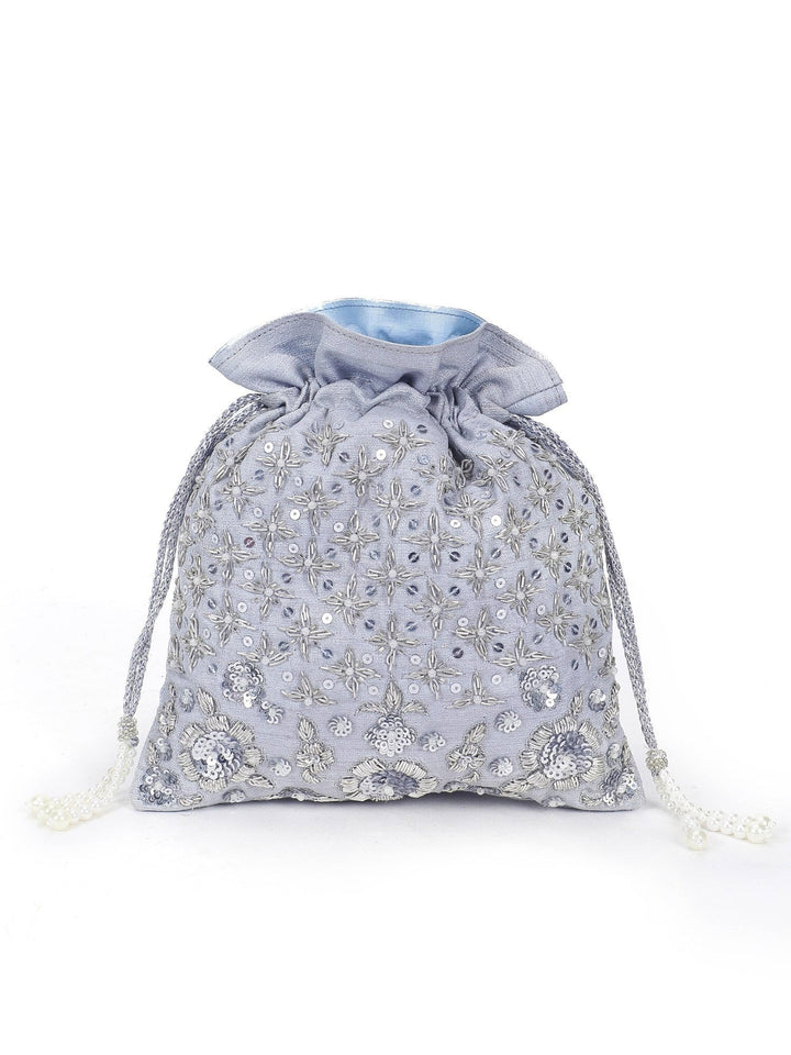 Aqua Sky Potli The Purple Sack - Fabilicious Fashion