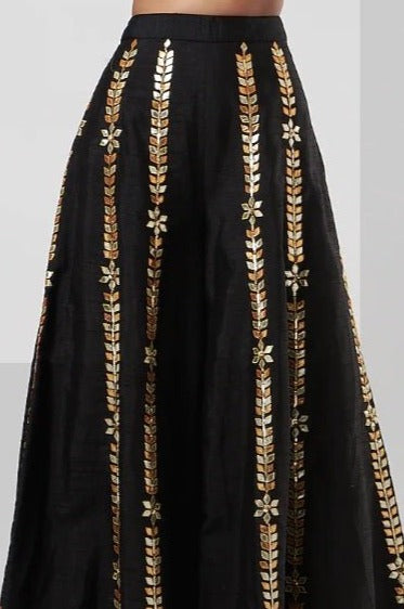 Black and Gold Gota Anarkali Set Esha Koul - Fabilicious Fashion