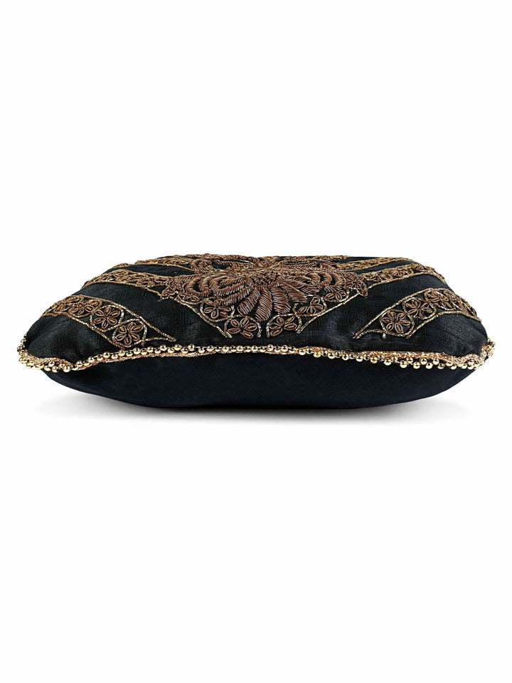 Black and Gold Pearl Potli The Purple Sack - Fabilicious Fashion