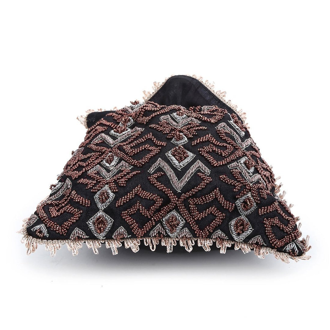 Black and Red Aztec Beaded Potli The Purple Sack - Fabilicious Fashion