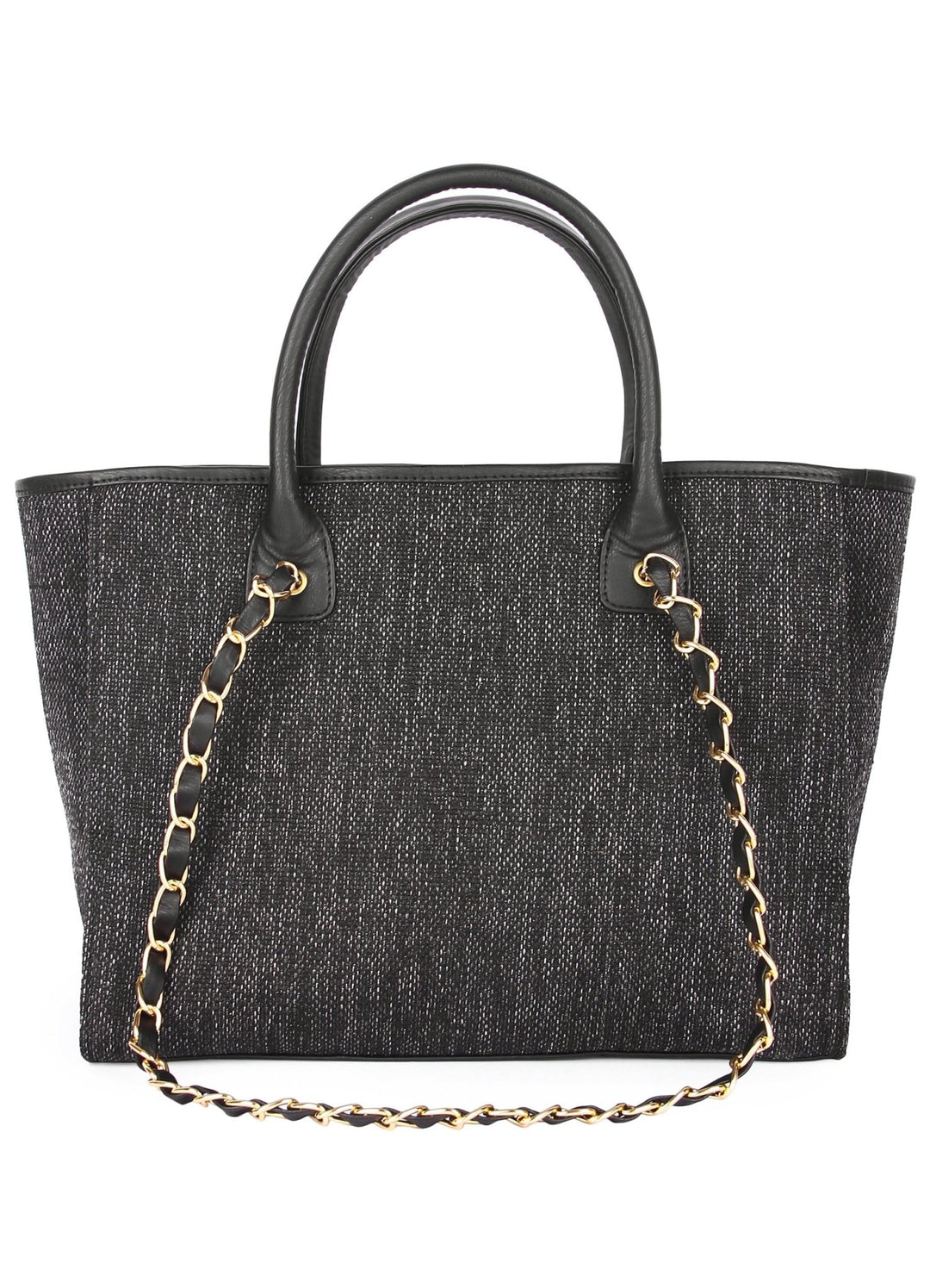Black Canvas Tote Bag The Purple Sack - Fabilicious Fashion