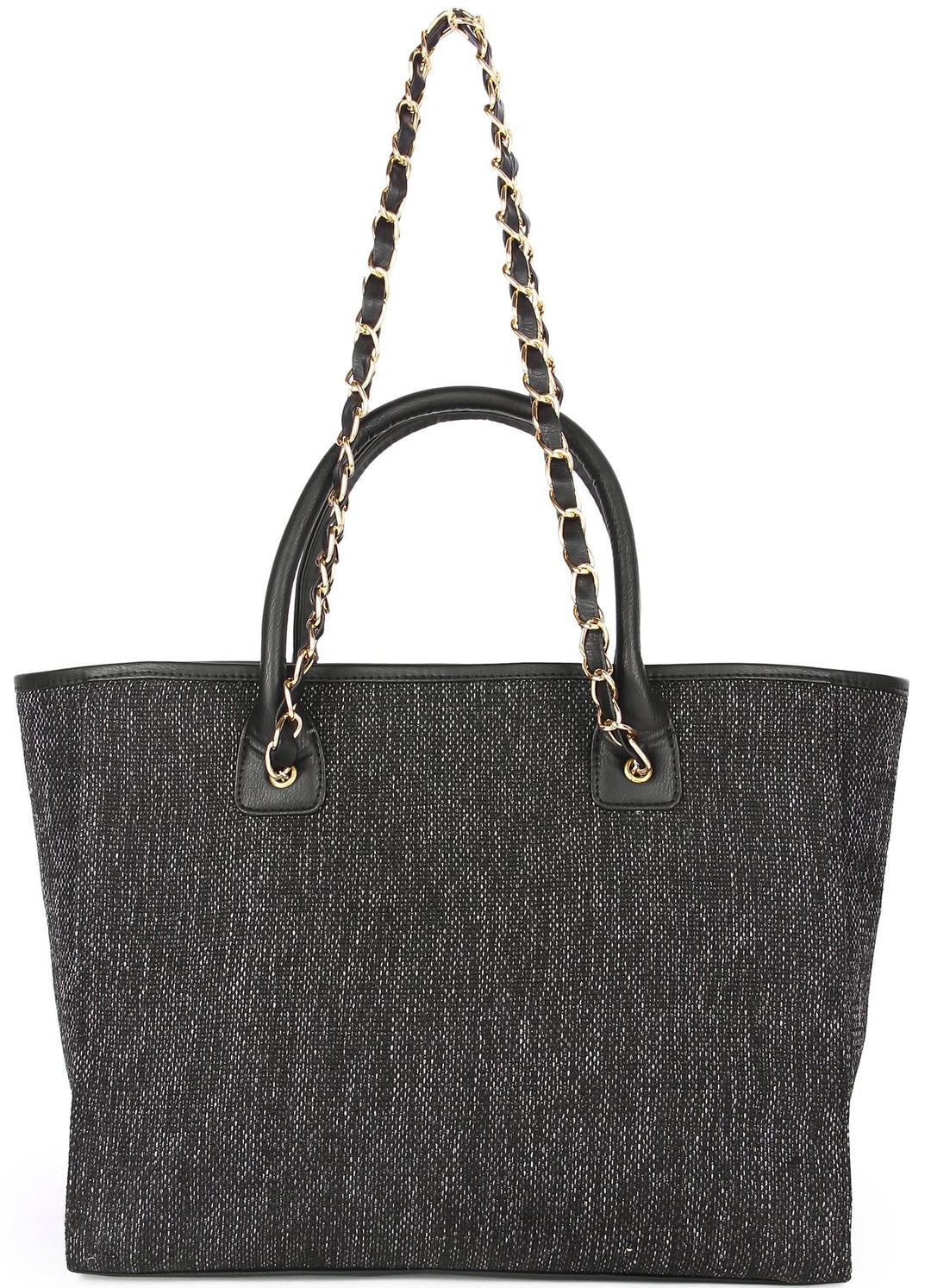 Black Canvas Tote Bag The Purple Sack - Fabilicious Fashion