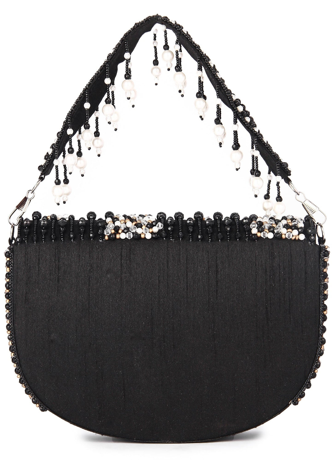 Black D Shaped Clutch The Purple Sack - Fabilicious Fashion