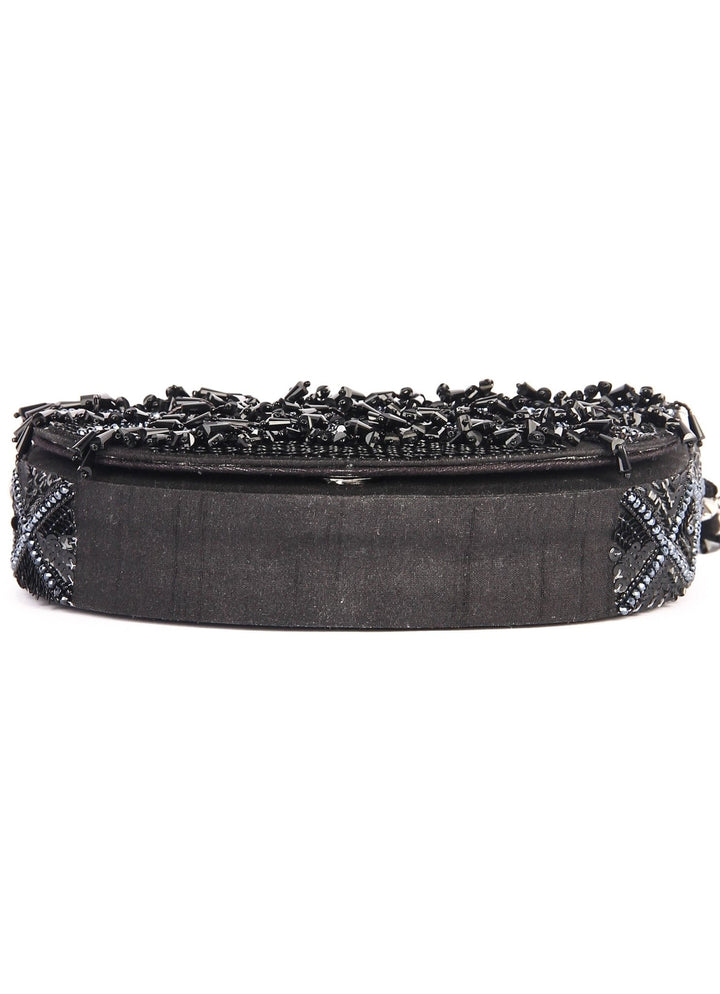Black Tasselly Clutch The Purple Sack - Fabilicious Fashion