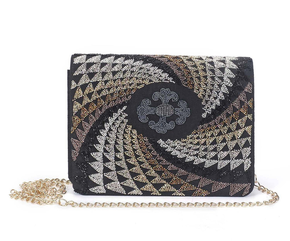 Black Wave Clutch The Purple Sack - Fabilicious Fashion