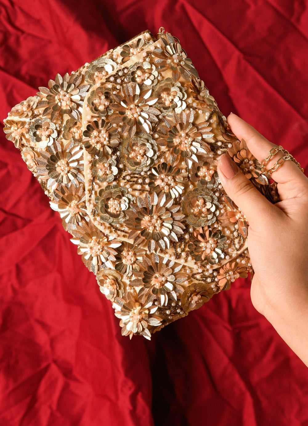Blaze Sequin Clutch The Purple Sack - Fabilicious Fashion