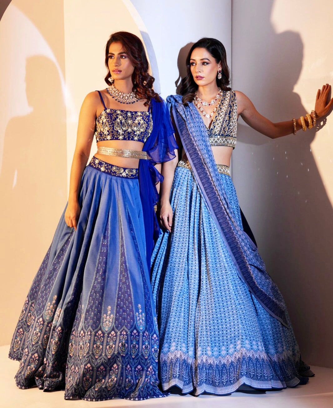 Blue Georgette Printed Lehenga With Embellished Blouse And Dupatta Rashika Sharma - Fabilicious Fashion
