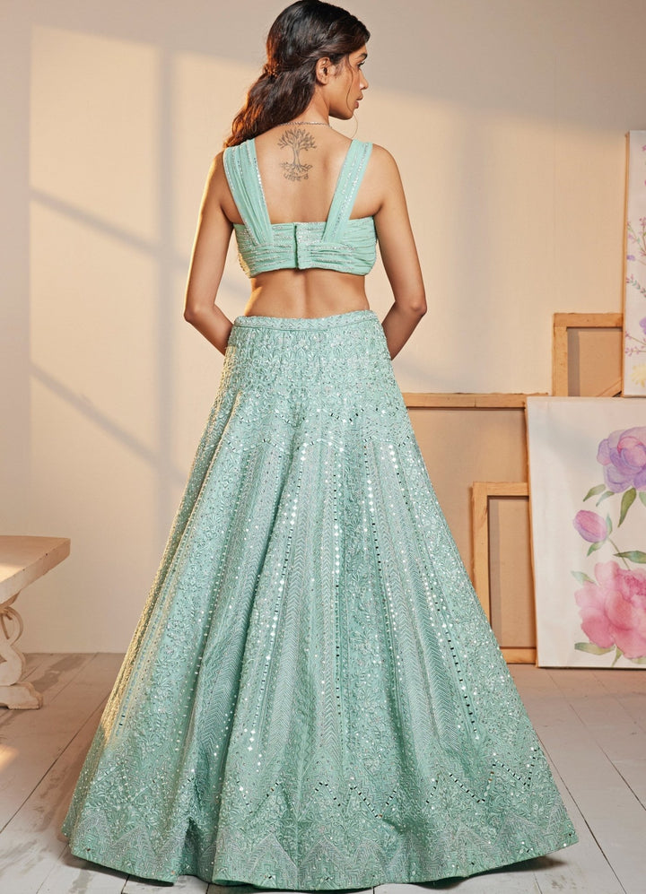 Blue Summer Lehenga Set Chamee n Palak - Fabilicious Fashion