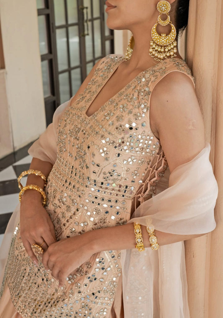 Blush Pink Kurta Lehenga Set Esha Koul - Fabilicious Fashion