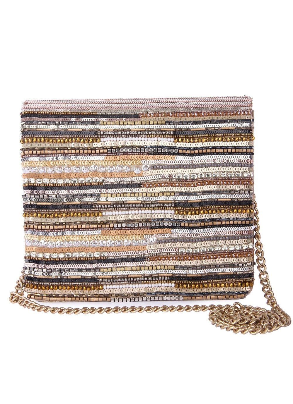 Bonita Gold Clutch The Purple Sack - Fabilicious Fashion