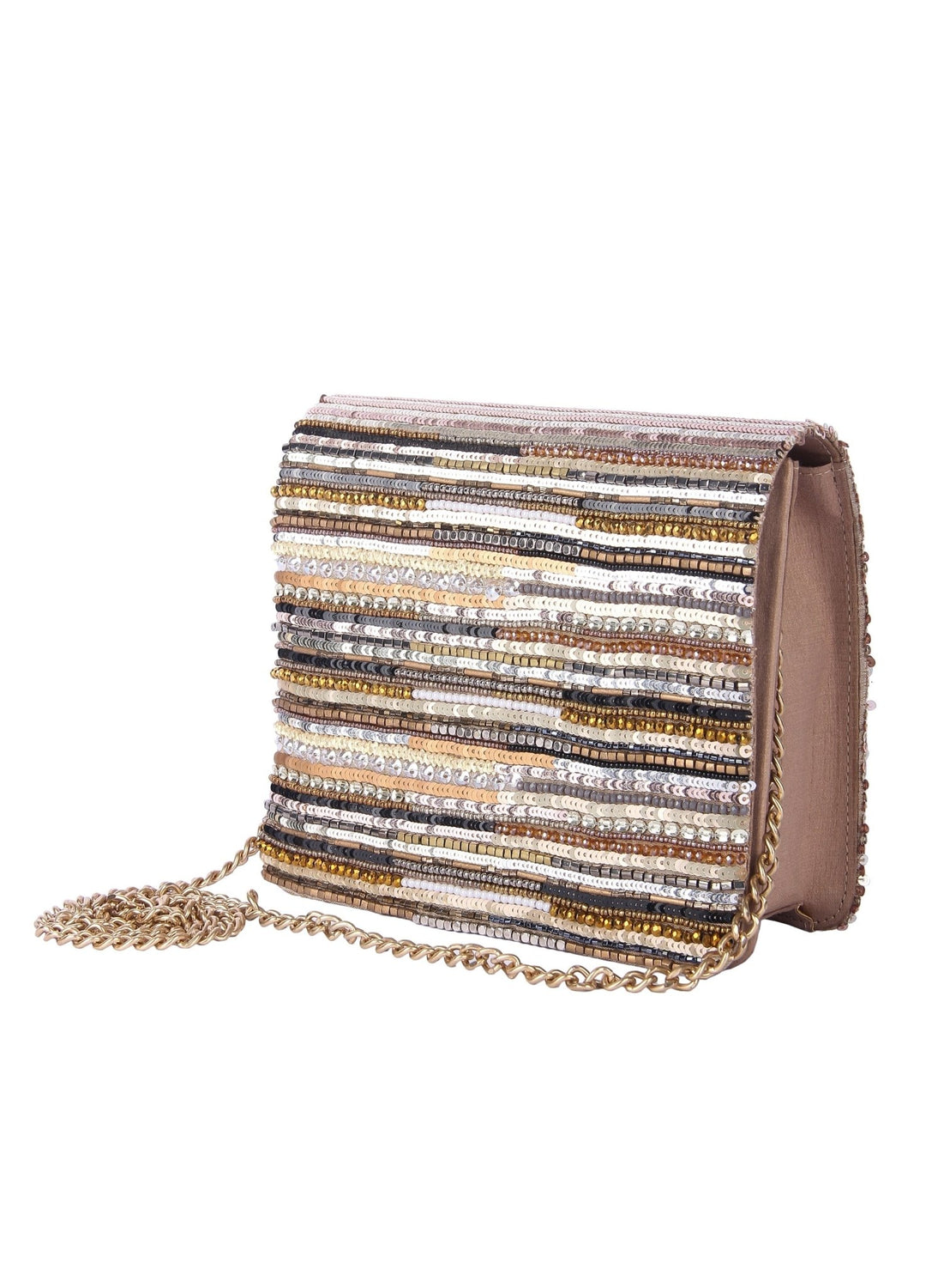 Bonita Gold Clutch The Purple Sack - Fabilicious Fashion