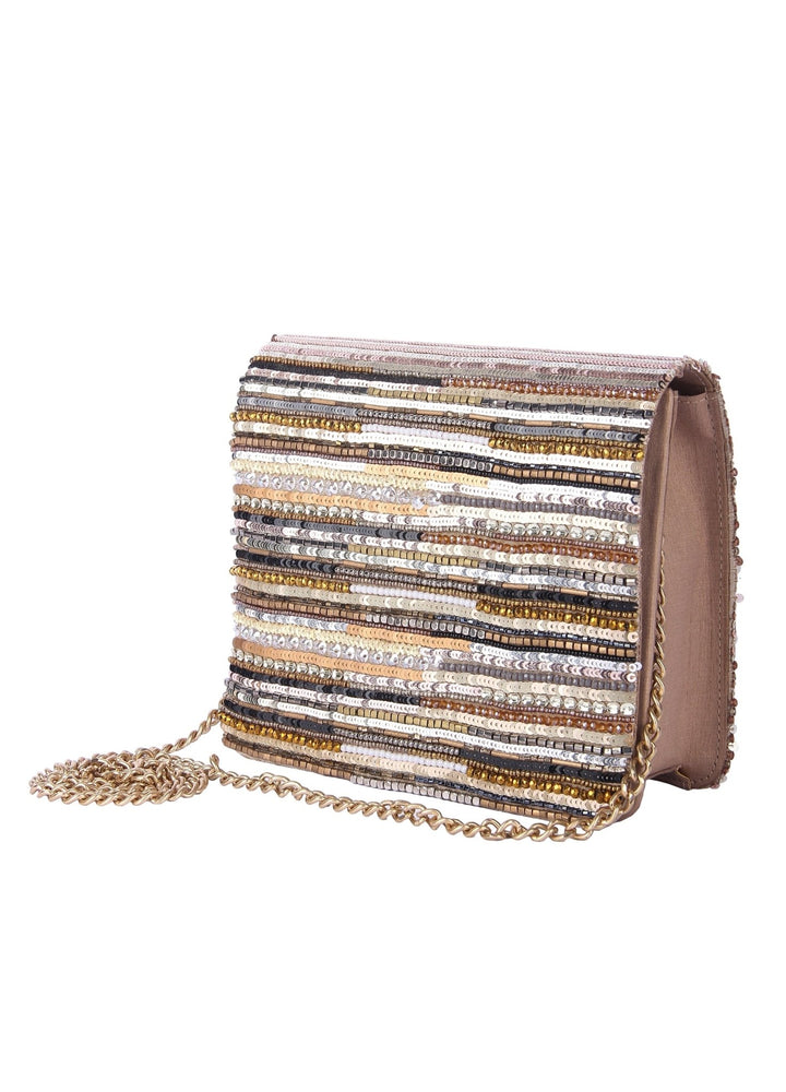 Bonita Gold Clutch The Purple Sack - Fabilicious Fashion