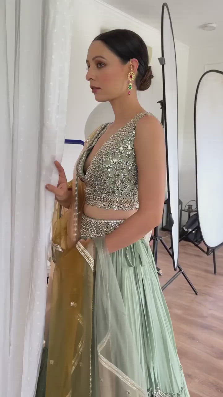 Sage Green Lehenga Set