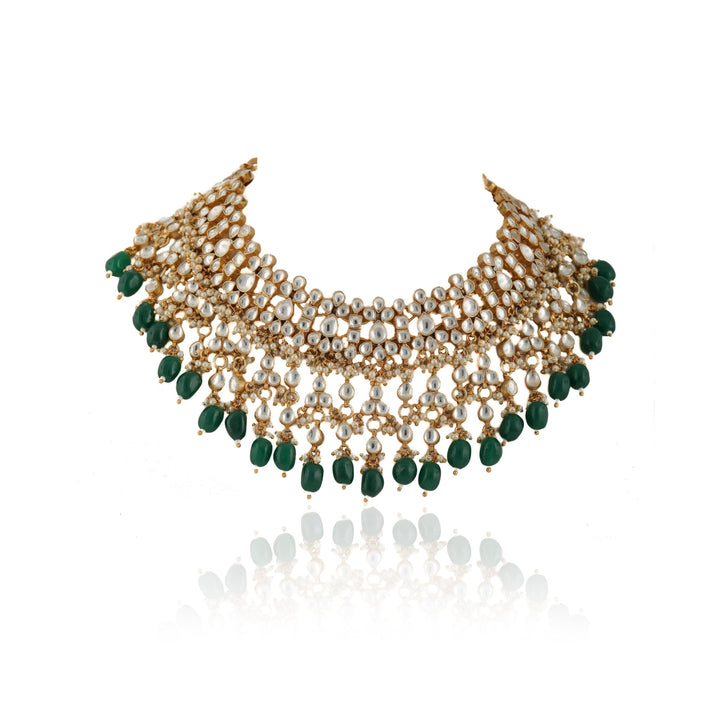 Choker Set With Star Shaped Jhumki Riana by Shikha Jindal - Fabilicious Fashion