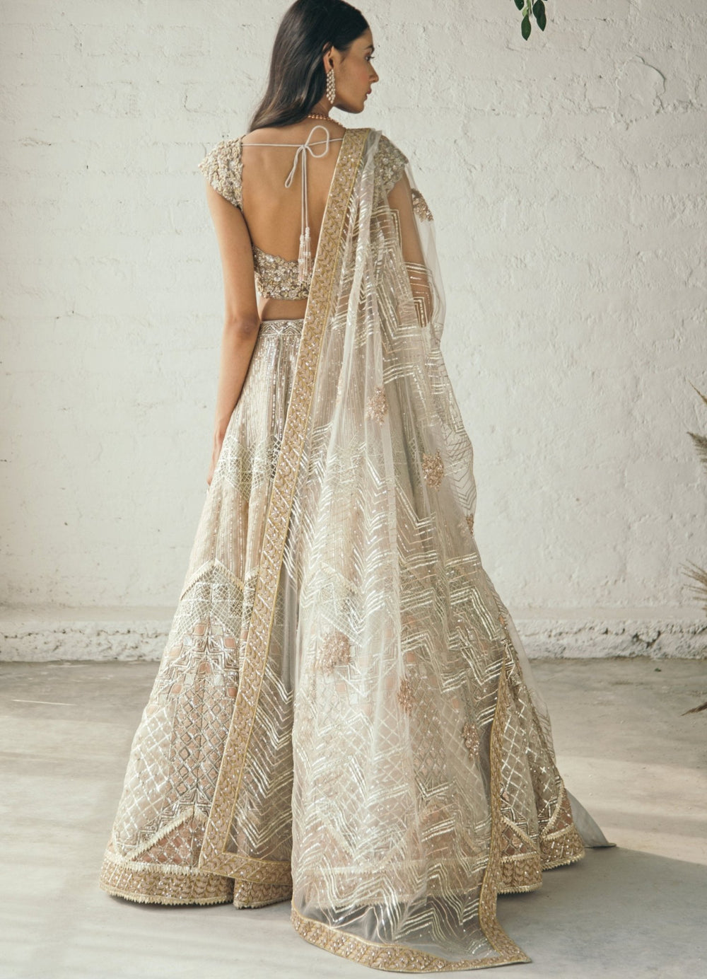 Cinnamon Shimmer Lehenga Set Studio Iris - Fabilicious Fashion