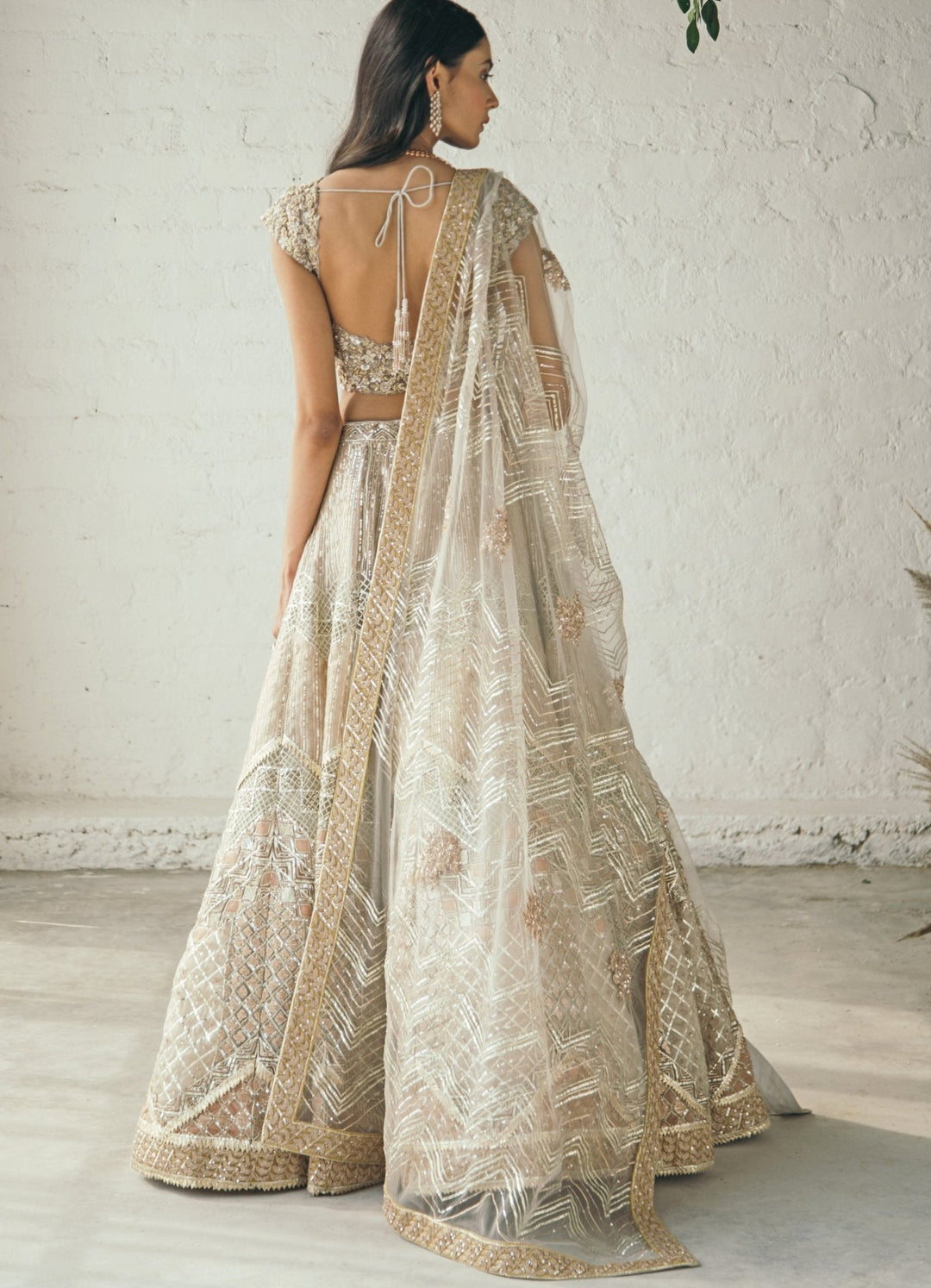 Cinnamon Shimmer Lehenga Set Studio Iris - Fabilicious Fashion