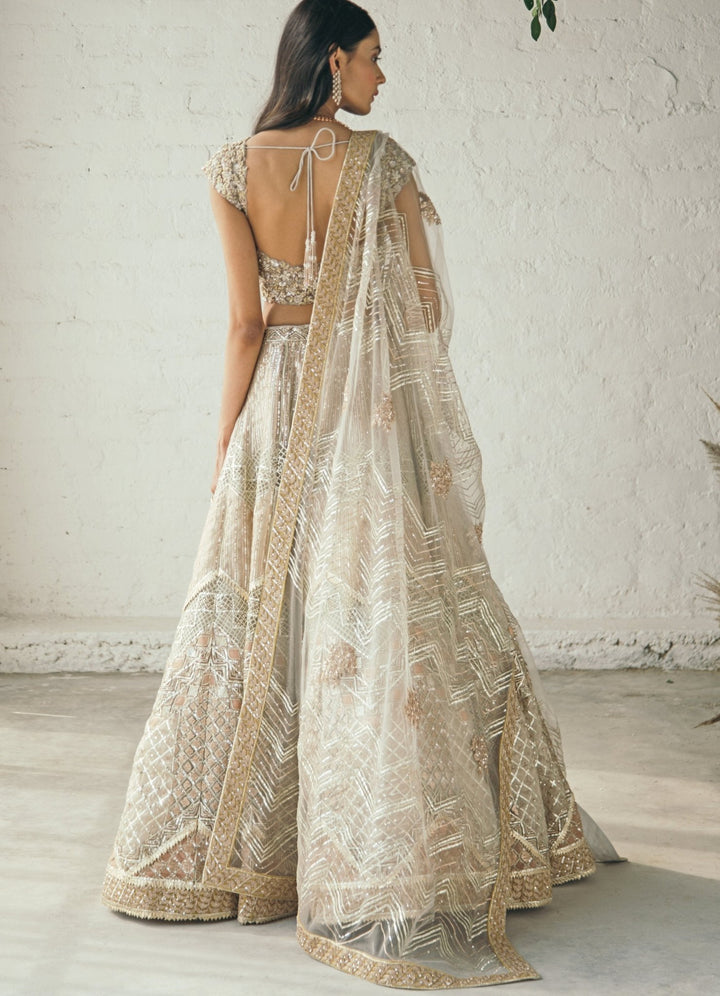 Cinnamon Shimmer Lehenga Set Studio Iris - Fabilicious Fashion