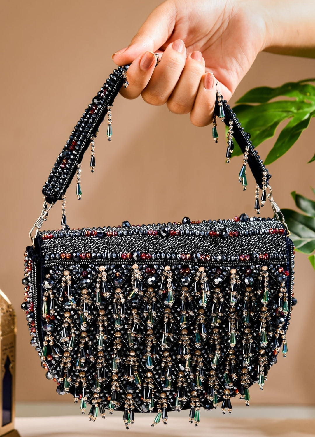 Dark Blue Zayena Clutch The Purple Sack - Fabilicious Fashion