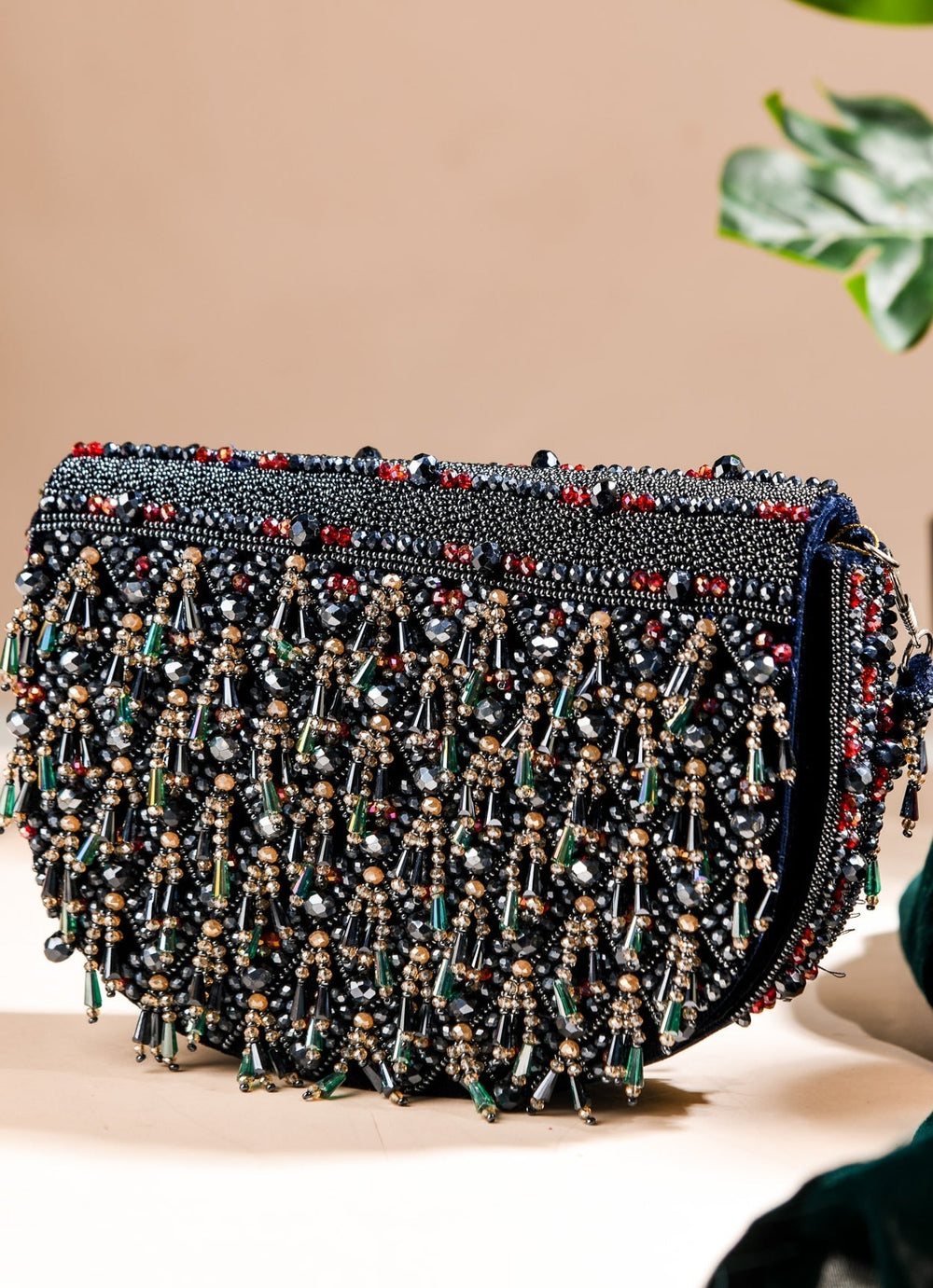 Dark Blue Zayena Clutch The Purple Sack - Fabilicious Fashion