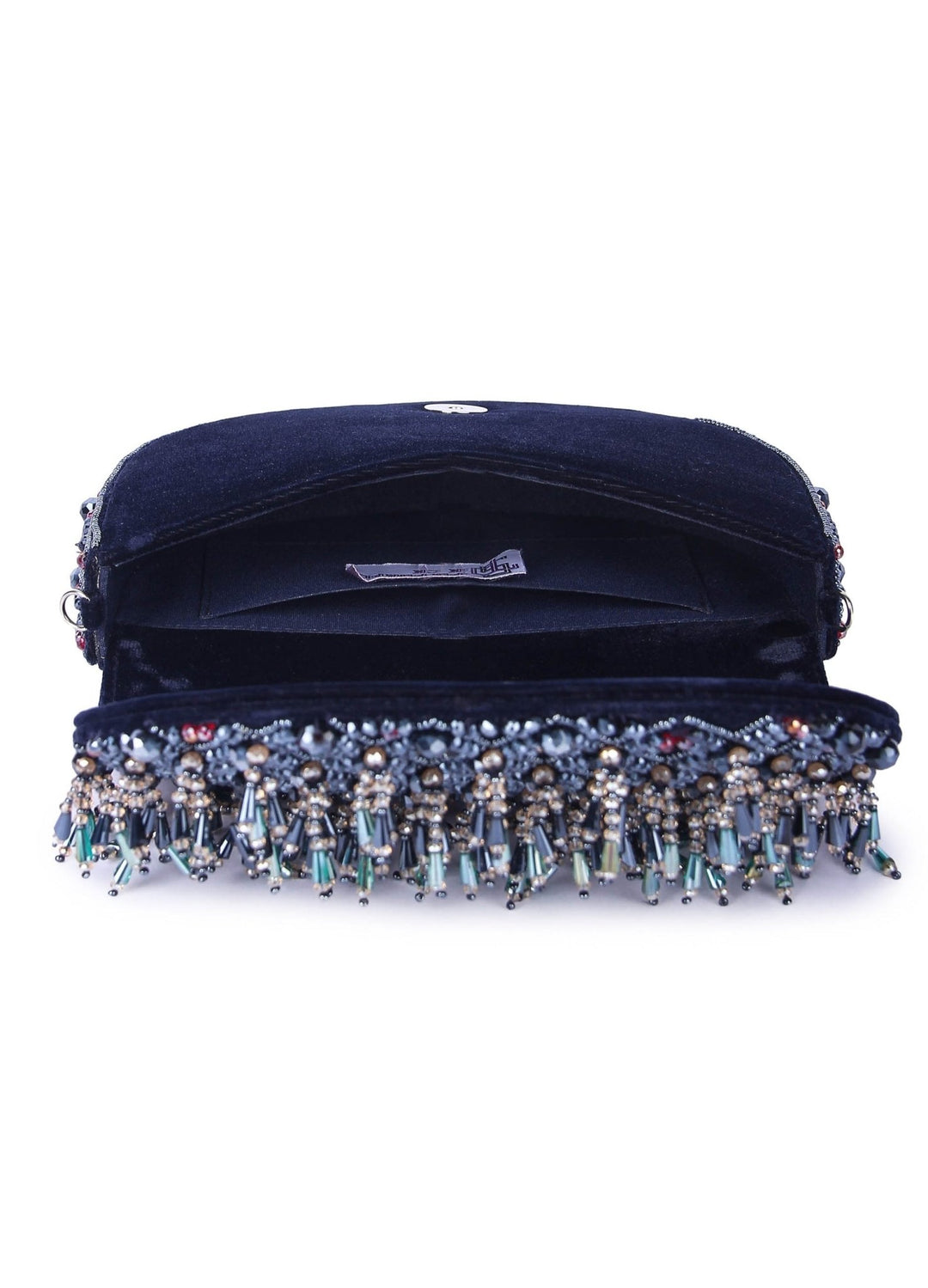 Dark Blue Zayena Clutch The Purple Sack - Fabilicious Fashion